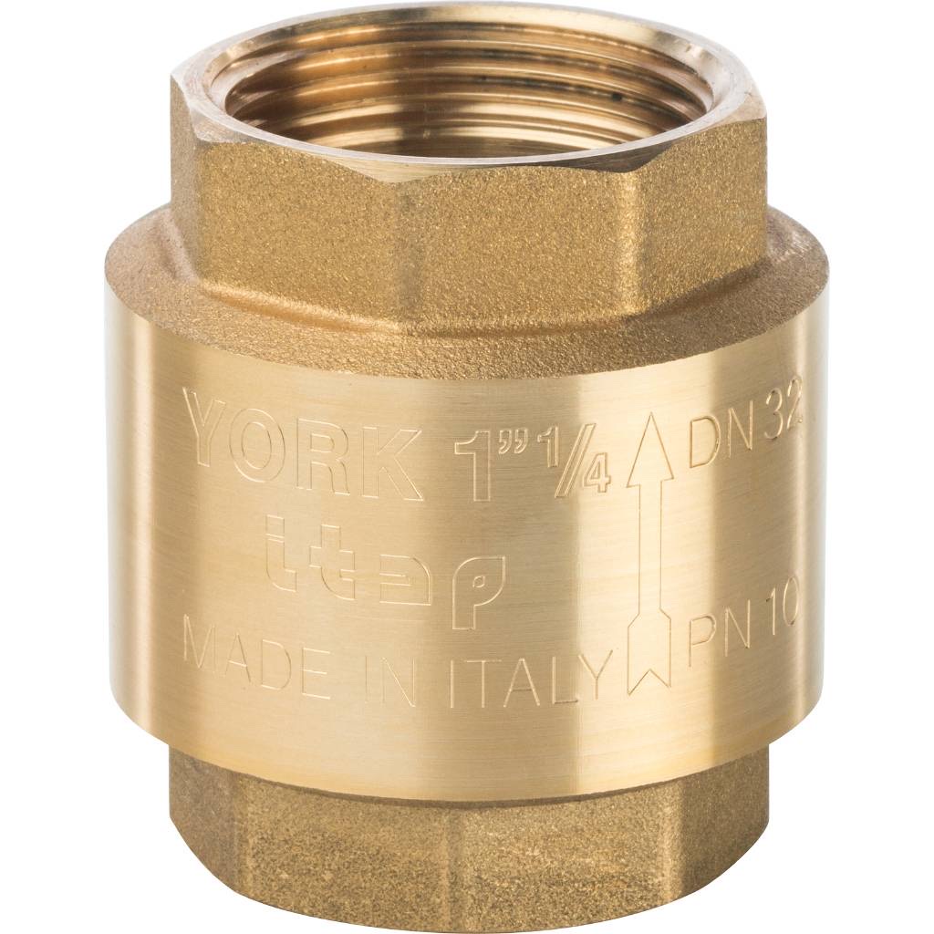 STOUT 1 1/4″ Клапан обратный пружинный муфтовый с пластиковым седлом