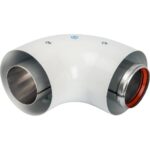 STOUT Элемент дымохода DN60/100 адаптер для котла угловой 90° коаксиальный (совместимый с Vaillant, Protherm NEW)(с логотипом) — фото 2