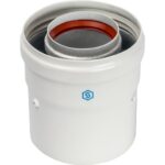 STOUT Элемент дымохода DN60/100 адаптер для котла вертикальный коаксиальный (совместимый с Vaillant, Protherm NEW)(с логотипом) — фото 2