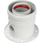 STOUT Элемент дымохода DN60/100 адаптер для котла вертикальный коаксиальный (совместимый с Bosch, Buderus)(с логотипом) — фото 3