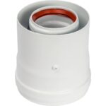 STOUT Элемент дымохода DN60/100 адаптер для котла вертикальный коаксиальный (совместимый с Baxi,Viessmann)(с логотипом) — фото 3