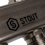 STOUT Коллектор из нержавеющей стали для радиаторной разводки 10 вых. — фото 2
