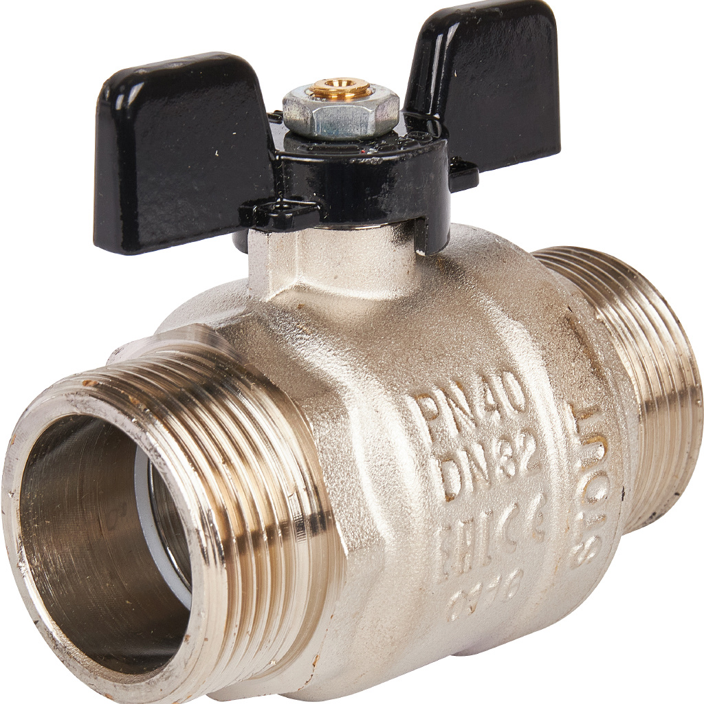 STOUT Кран шаровой полнопроходной, НР/НР, ручка бабочка 1 1/4 — фото 2
