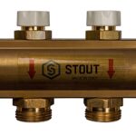 STOUT Распределительный коллектор из латуни без расходомеров 8 вых. — фото 4