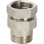 STOUT Разъемное соединение американка ВН никелированное, уплотнение под гайкой o-ring кольцо 1 — фото 1