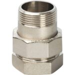STOUT Разъемное соединение американка ВН никелированное, уплотнение под гайкой o-ring кольцо 1 — фото 2