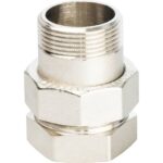 STOUT Разъемное соединение американка ВН никелированное, уплотнение под гайкой o-ring кольцо 1 1/4 — фото 2