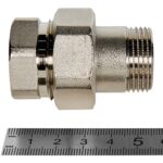 STOUT Разъемное соединение американка ВН никелированное, уплотнение под гайкой o-ring кольцо 3/4 — фото 3