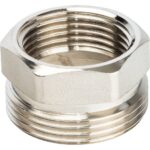 STOUT Разъемное соединение американка ВН никелированное, уплотнение под гайкой o-ring кольцо 1/2 — фото 3