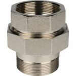 STOUT Разъемное соединение американка ВН никелированное, уплотнение под гайкой o-ring кольцо 2 — фото 1
