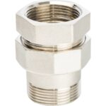 STOUT Разъемное соединение американка ВН никелированное, уплотнение под гайкой o-ring кольцо 1 1/4 — фото 1