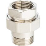 STOUT Разъемное соединение американка ВН никелированное, уплотнение под гайкой o-ring кольцо 1/2 — фото 1
