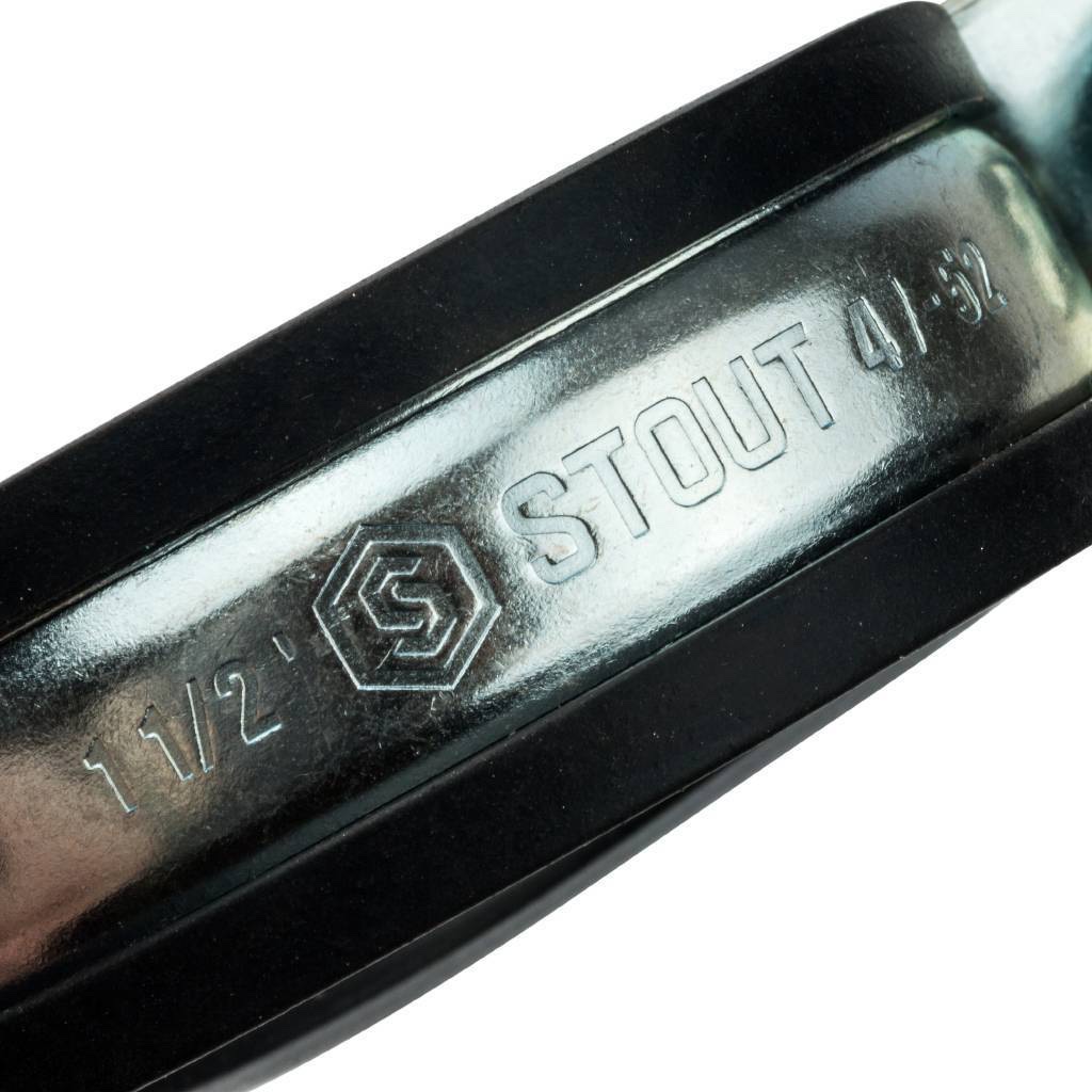 STOUT SAC-0020-Комплекты Хомут для труб, комплект: хомут+шпилька шуруп +дюбель пластиковый 1 1/2 (47-52) — фото 4