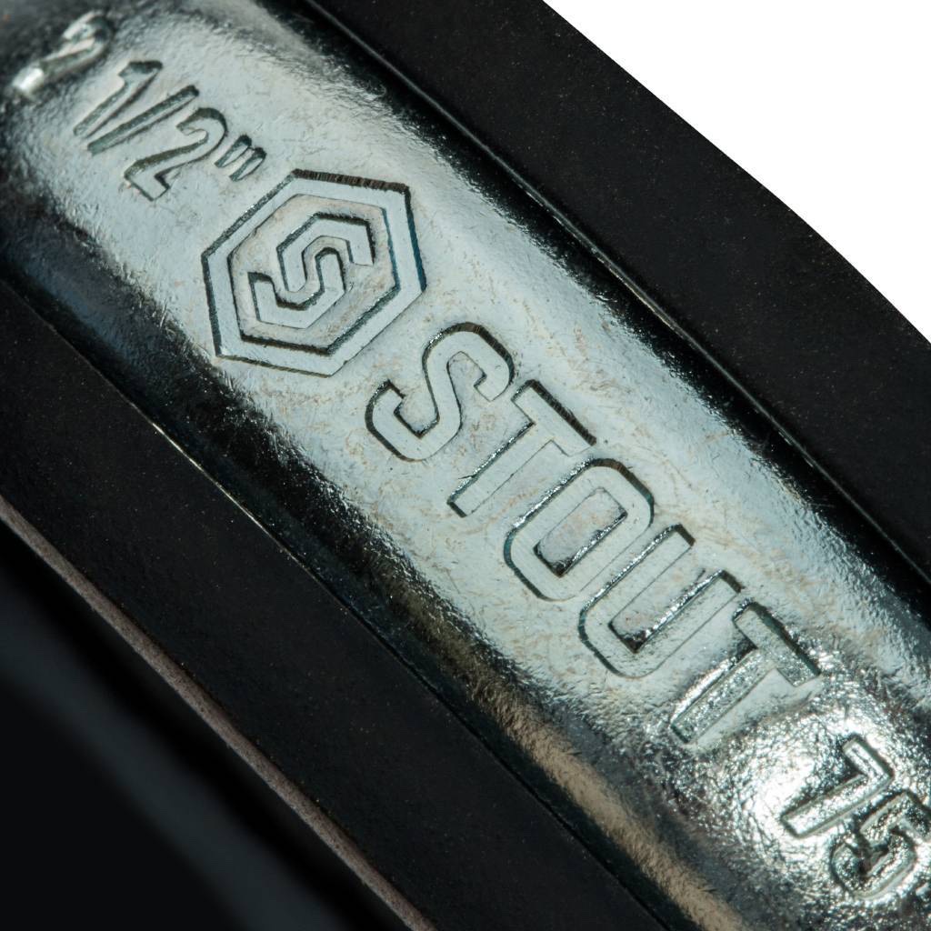STOUT SAC-0020-Комплекты Хомут для труб, комплект: хомут+шпилька шуруп +дюбель пластиковый 2 1/2 (75-80) — фото 4
