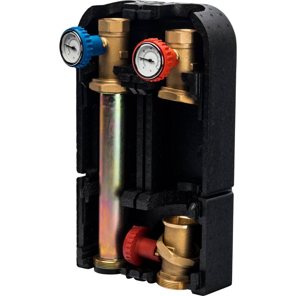 STOUT SDG-0001 Насосная группа с прямым контуром 1 1/4″ без насоса в теплоизоляции DN 32 — фото 2
