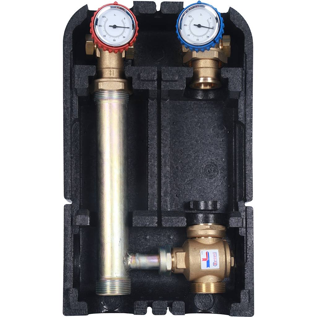STOUT SDG-0014 Насосная группа для твердотопливных котлов 1″ без насоса