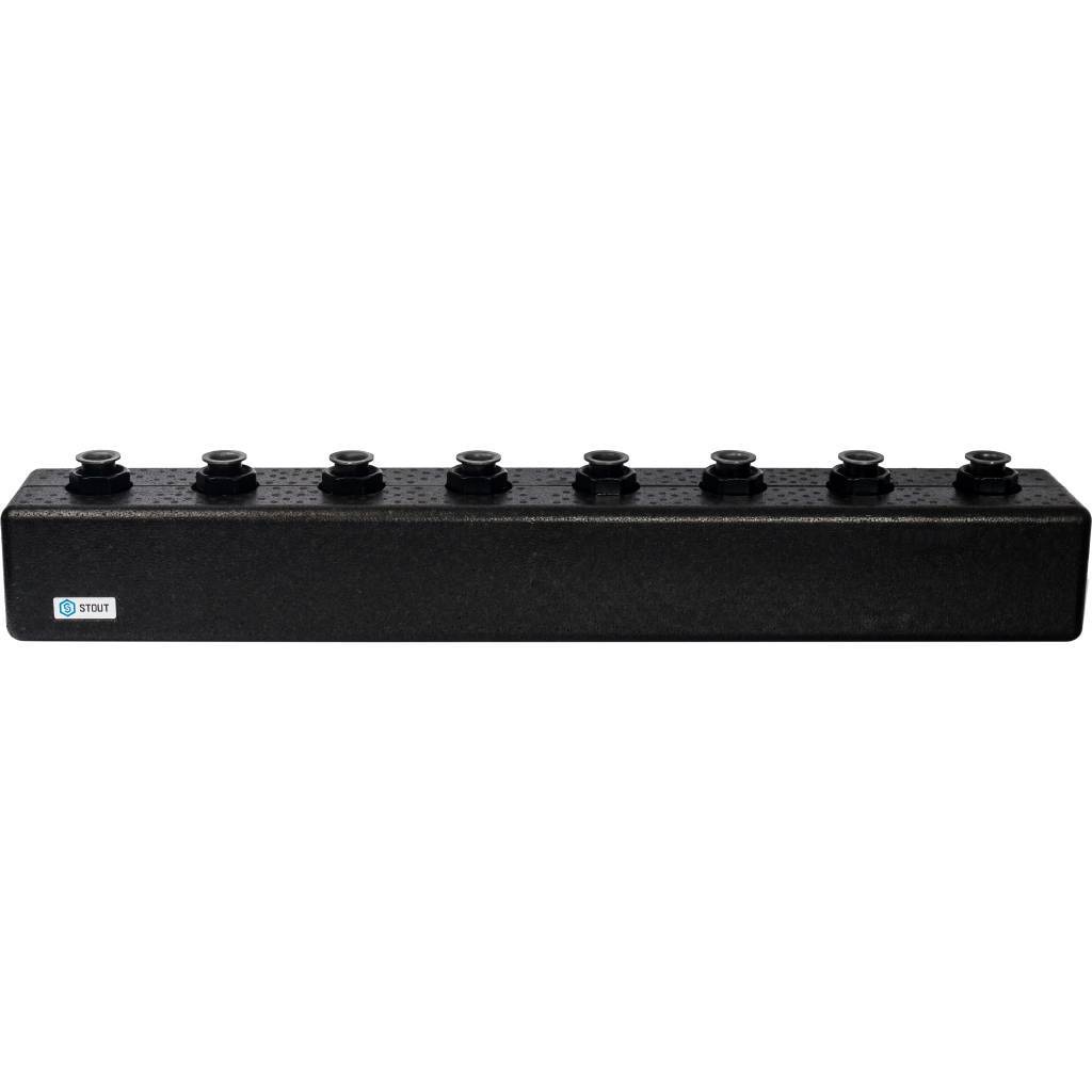 STOUT SDG-0016 Стальной распределительный коллектор 4 отопительных контура. В теплоизоляции DN 25 — фото 2