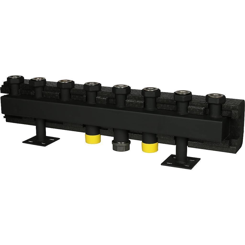 STOUT SDG-0016 Стальной распределительный коллектор 4 отопительных контура. В теплоизоляции DN 32 — фото 3