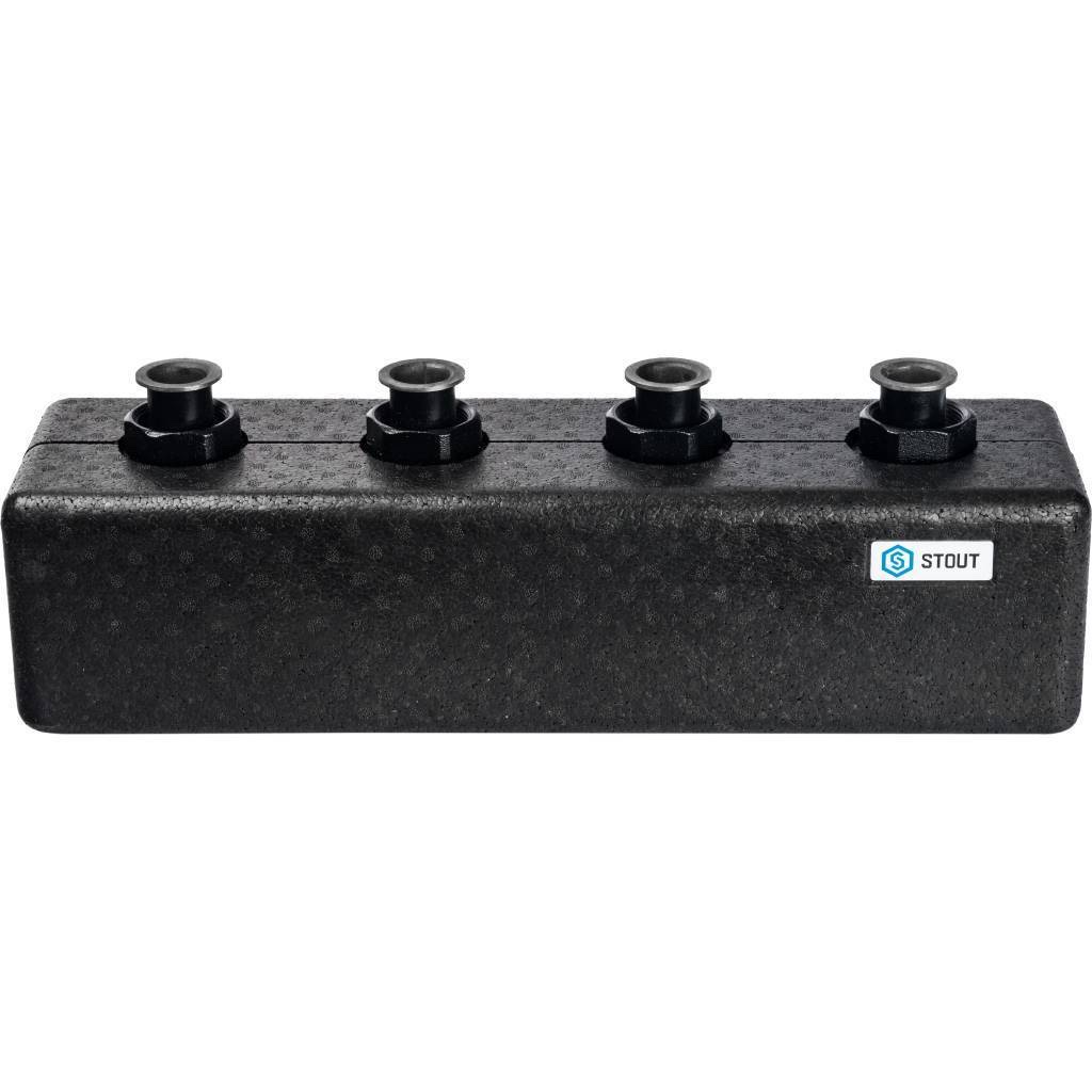 STOUT SDG-0017 Стальной распределительный коллектор 2(3) отопительных контура. В теплоизоляции DN 25 — фото 2
