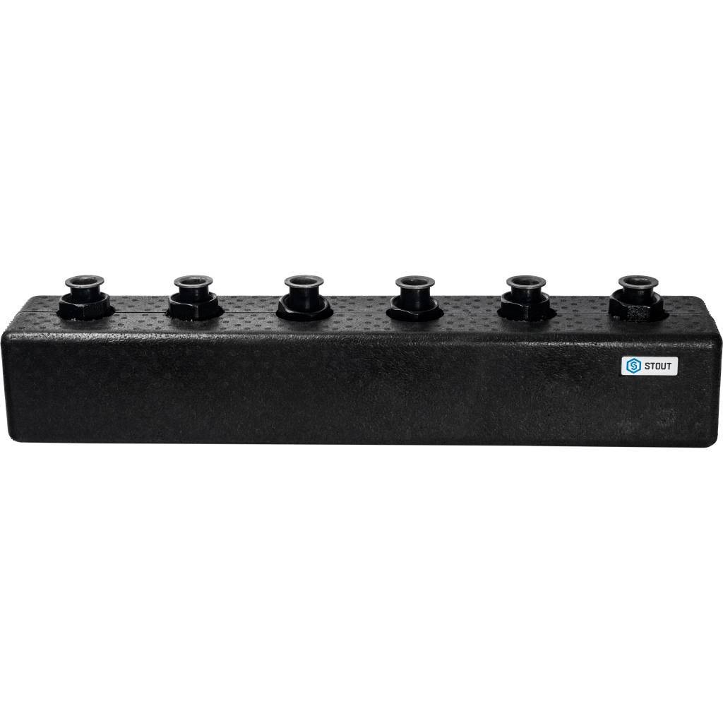 STOUT SDG-0017 Стальной распределительный коллектор 3(5) отопительных контура. В теплоизоляции DN 25 — фото 4