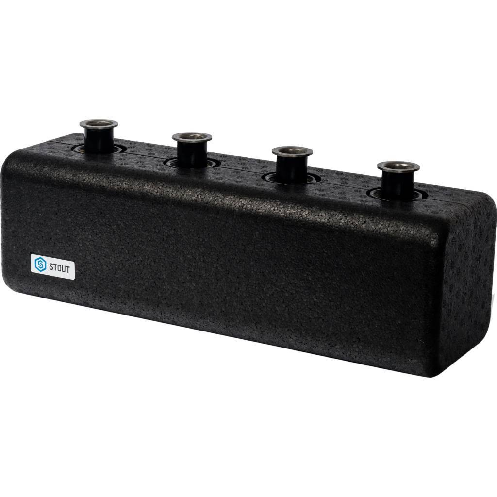 STOUT SDG-0018 Стальной распределительный коллектор 2 отопительных контура с гидравлическим разделителем DN 20 — фото 2
