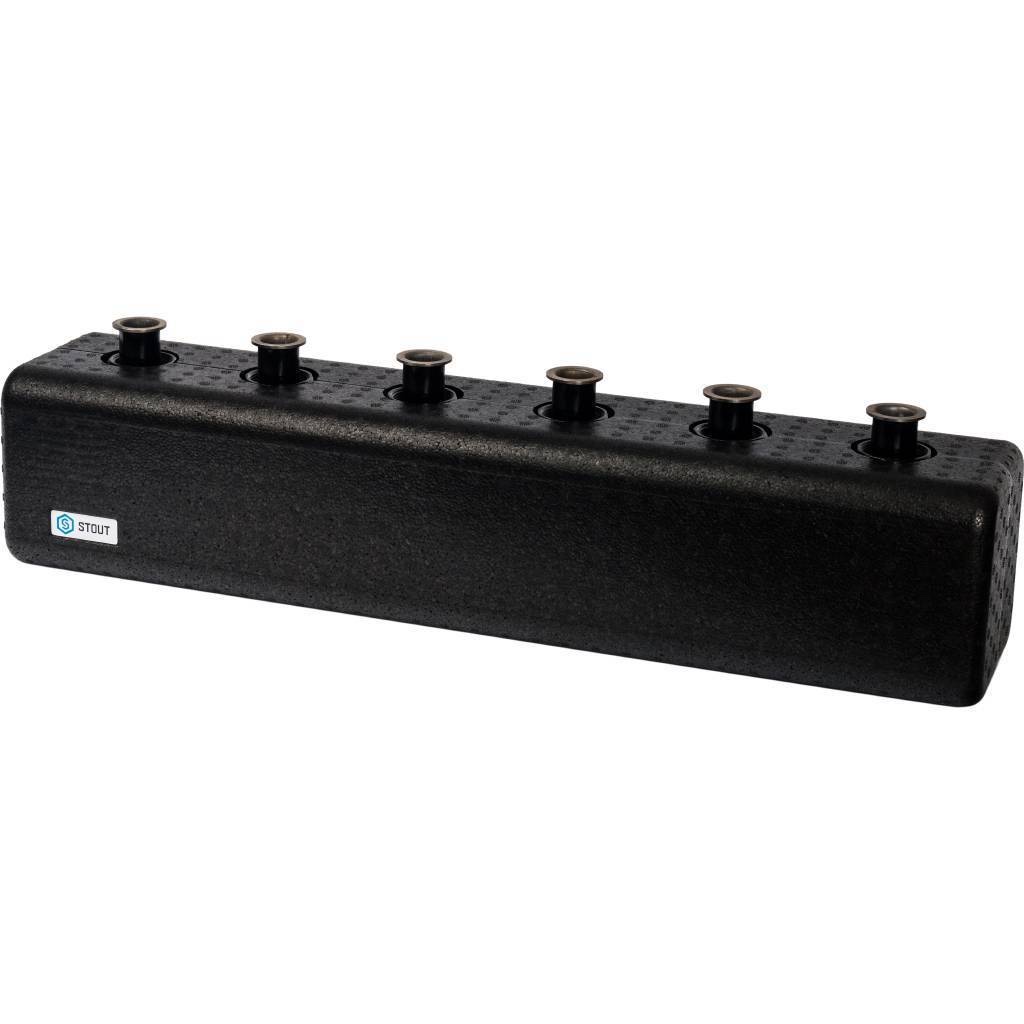 STOUT SDG-0018 Стальной распределительный коллектор 3 отопительных контура с гидравлическим разделителем DN 20