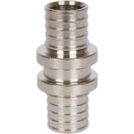 STOUT SFA-0003-002002 STOUT Муфта соединительная равнопроходная 20х2,0 никелированная для труб из сшитого полиэтилена аксиальный — фото 3
