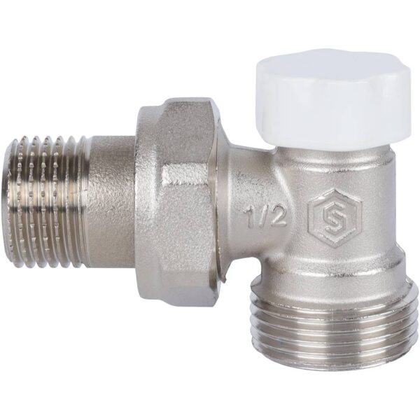 STOUT SVL Клапан запорно-балансировочный угловой, 1/2″ х 3/4″ЕК