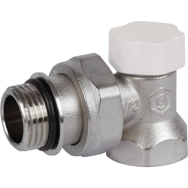 STOUT SVL Клапан запорно-балансировочный угловой 1/2″ (с дополнительным уплотнением)