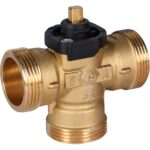 STOUT SVM-0170-300132 STOUT Компактный 3-Ходовой зональный клапан, сервопривод 230V, с кабелем 1м,, НР 1 1/4 — фото 1