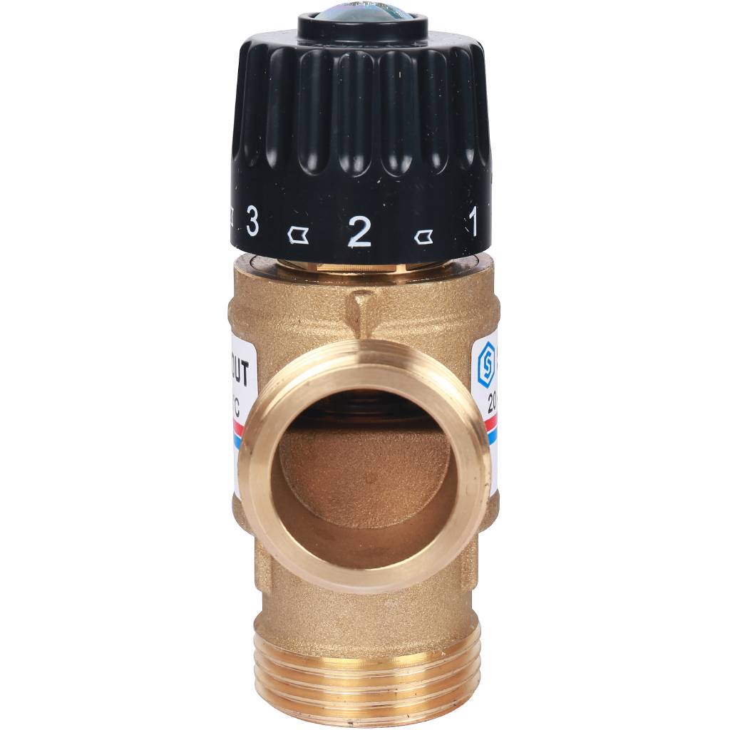 STOUT SVM-Термостатические SVM-0120-164325 STOUT Термостатический смесительный клапан для систем отопления и ГВС. G 1” M, 20-43°С KV 1,6 м3/ч — фото 2
