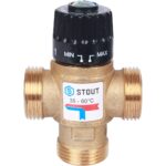STOUT SVM-Термостатические Термостатический смесительный клапан для ситем отопления и ГВС 1 НР 35-60C Kvs 2,5 — фото 2