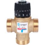 STOUT SVM-Термостатические Термостатический смесительный клапан для ситем отопления и ГВС 1 НР 35-60C Kvs 2,5 — фото 4