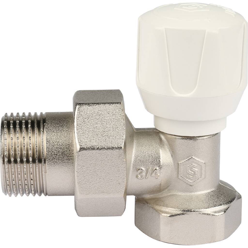 STOUT SVR Клапан ручной терморегулирующий, угловой 3/4″ — фото 2