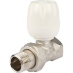 STOUT SVRs Клапан ручной терморегулирующий с неподъемным шпинделем, прямой 1/2″ — фото 1