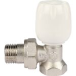 STOUT SVRs Клапан ручной терморегулирующий с неподъемным шпинделем, угловой 1/2″ — фото 2