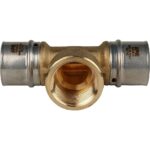 STOUT Тройник-переходник с внутренней резьбой 32х1 х32 для металлопластиковых труб прессовой — фото 3