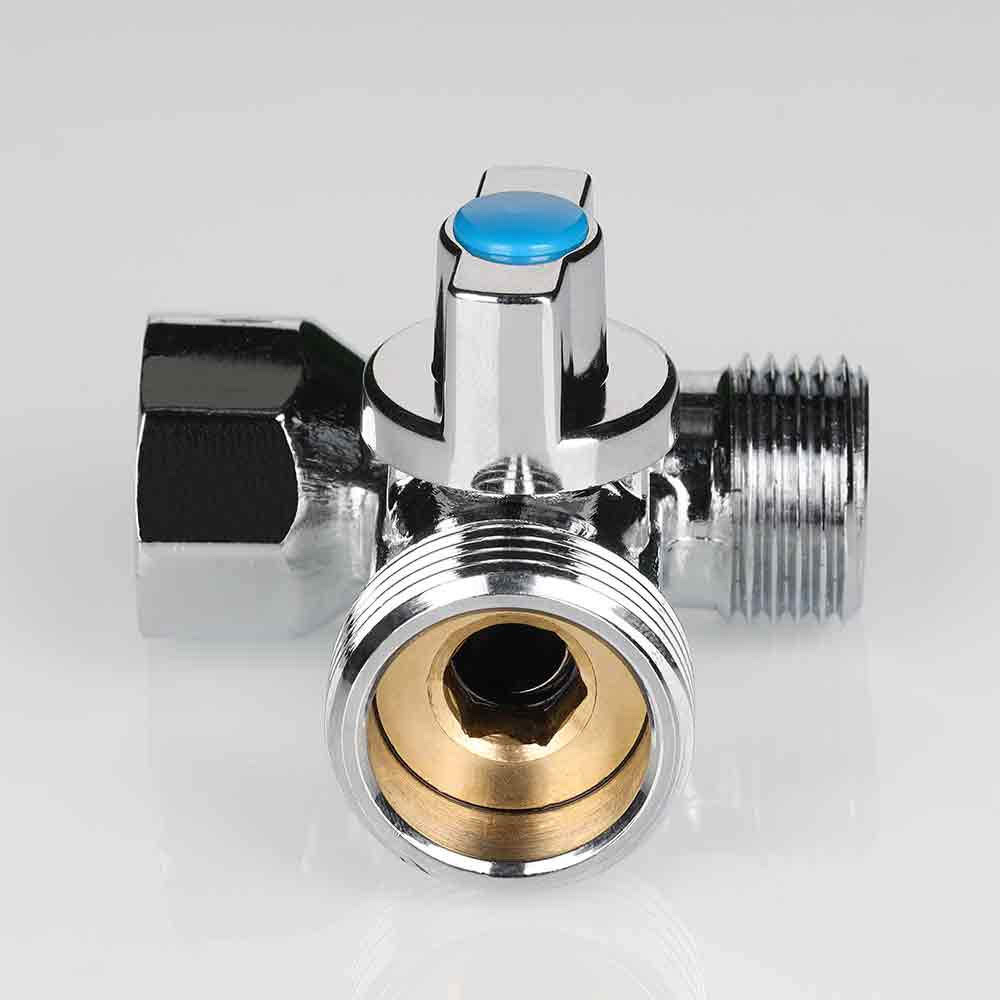 Тройник бытовой с шаровым краном 1/2″ х 3/4″ х 1/2″ VT.256.N.04 — фото 3