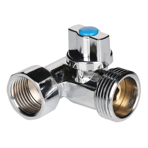 Тройник бытовой с шаровым краном 1/2″ х 3/4″ х 1/2″ VT.256.N.04
