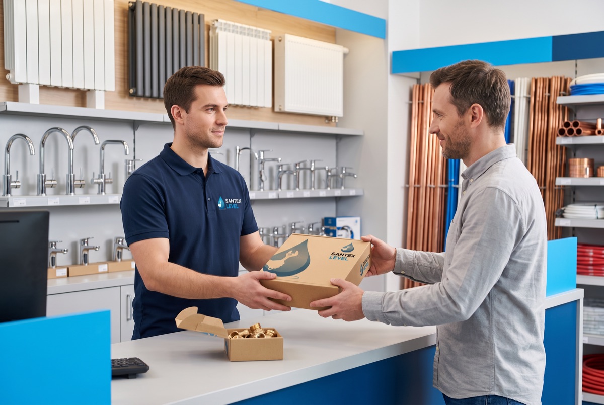 Выдача заказа покупателю в магазине Santex Level